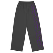 Locally Hated Merch - Purple Line Logo - All-over print unisex wide-leg pants #1