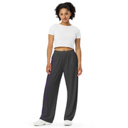 Locally Hated Merch - Purple Line Logo - All-over print unisex wide-leg pants #1