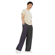 Locally Hated Merch - Purple Line Logo - All-over print unisex wide-leg pants #1