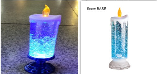 Rechargeable Color Electronic LED Waterproof Candle With Glitter Color Changing LED Candle Home Decor