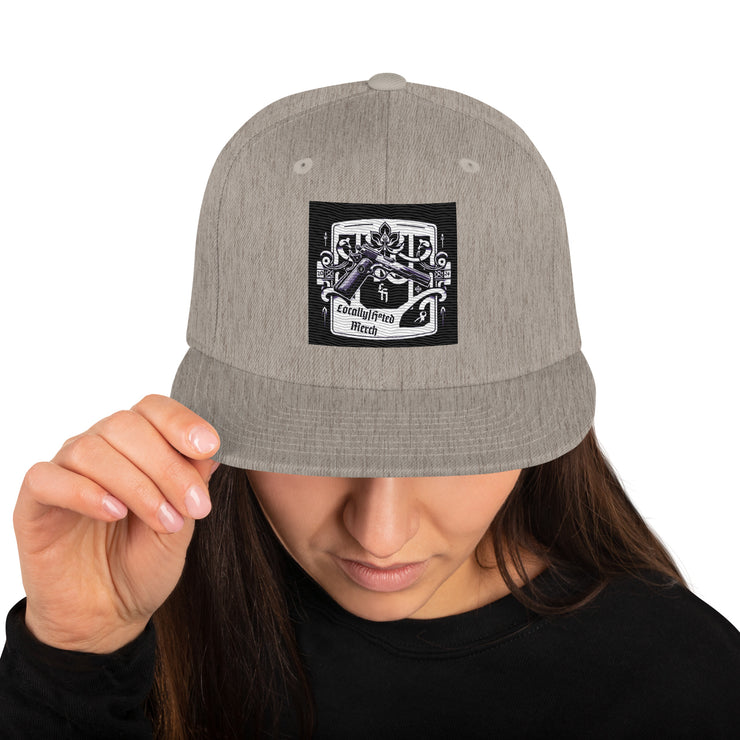 Locally Hated Merch - Gun Logo - Snapback Hat 