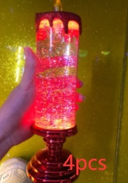 Rechargeable Color Electronic LED Waterproof Candle With Glitter Color Changing LED Candle Home Decor