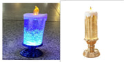 Rechargeable Color Electronic LED Waterproof Candle With Glitter Color Changing LED Candle Home Decor