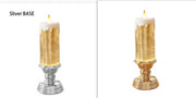 Rechargeable Color Electronic LED Waterproof Candle With Glitter Color Changing LED Candle Home Decor