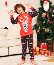 New Letter Snowflake Deer Christmas Parent-child Suit Printed Homewear Pajamas