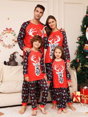 New Letter Snowflake Deer Christmas Parent-child Suit Printed Homewear Pajamas