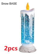 Rechargeable Color Electronic LED Waterproof Candle With Glitter Color Changing LED Candle Home Decor