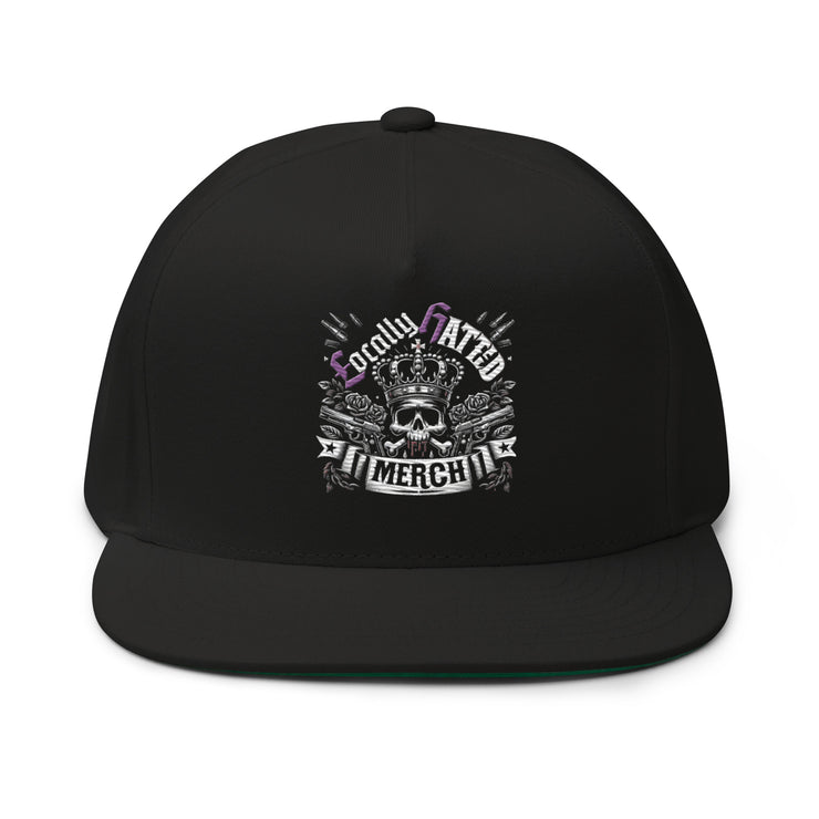 Locally Hated Mech - Skull with Crown - Flat Bill Cap 