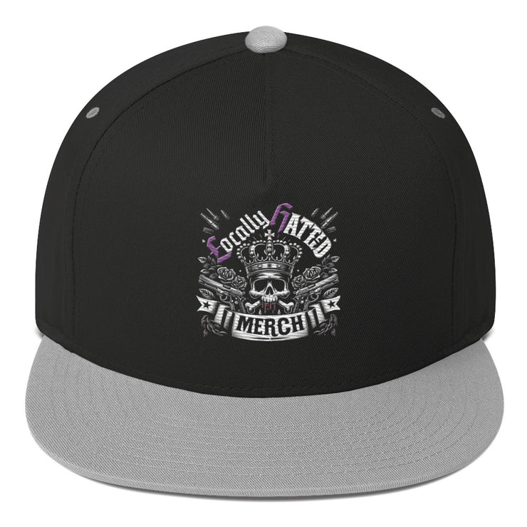 Locally Hated Mech - Skull with Crown - Flat Bill Cap 