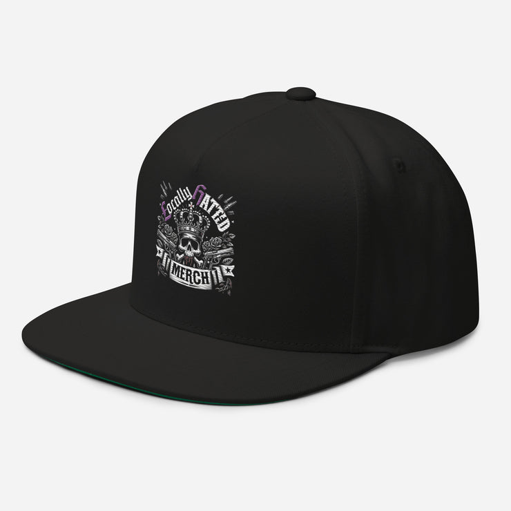 Locally Hated Mech - Skull with Crown - Flat Bill Cap 