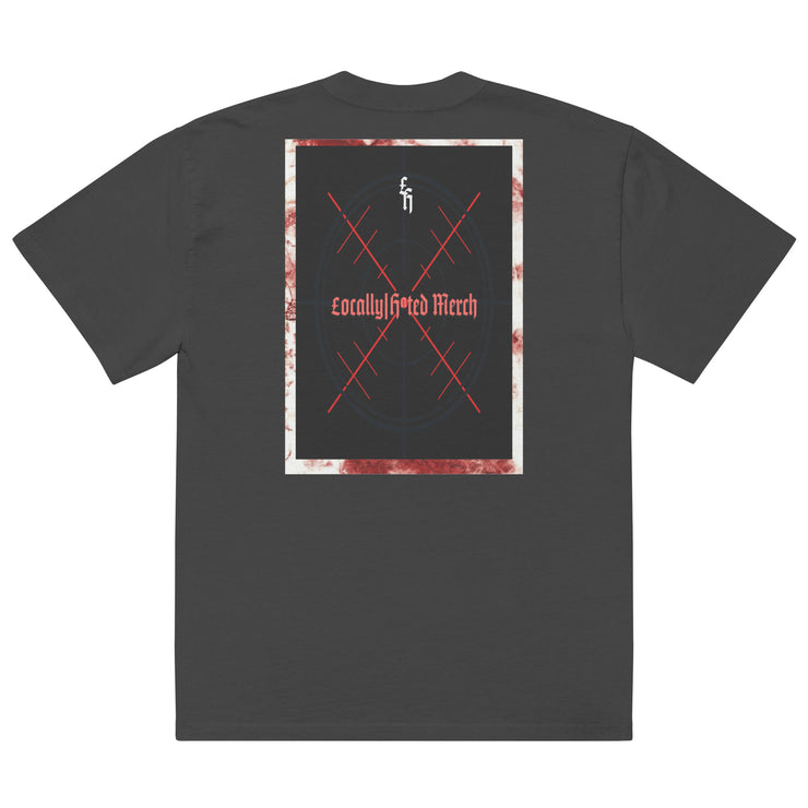 Locally Hated Merch - Red Cross Hair - Oversized faded t-shirt 