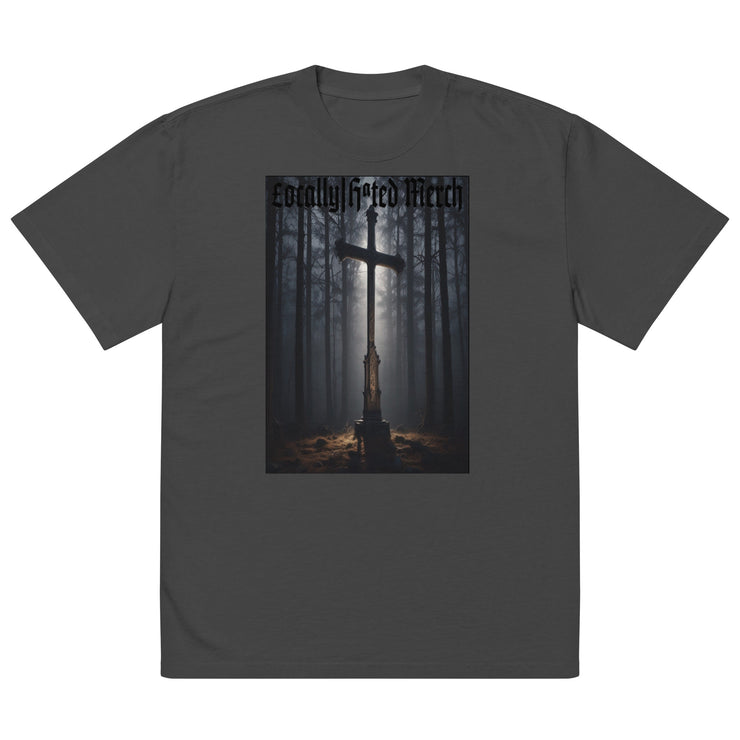 Locally Hated Merch - Cross - Oversized faded t-shirt 