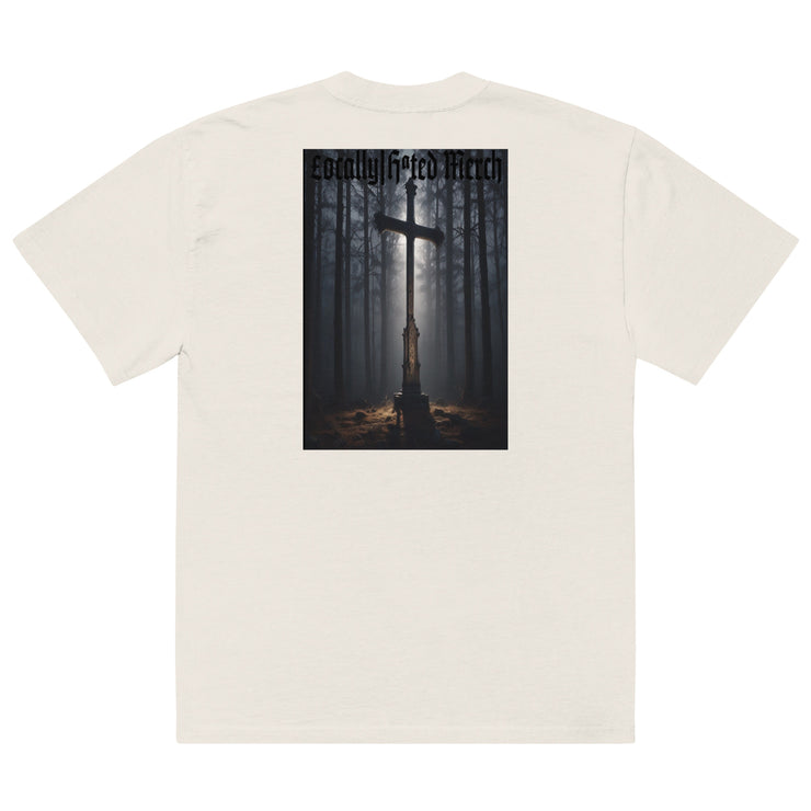 Locally Hated Merch - Cross - Oversized faded t-shirt 