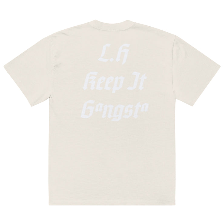 Locally Hated Merch - L.H Keep It Gangsta - Oversized faded t-shirt 