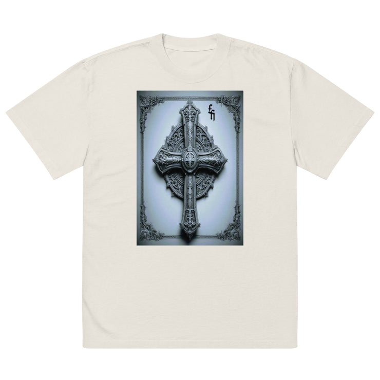 Locally Hated Merch - Cross - Oversized faded t-shirt 