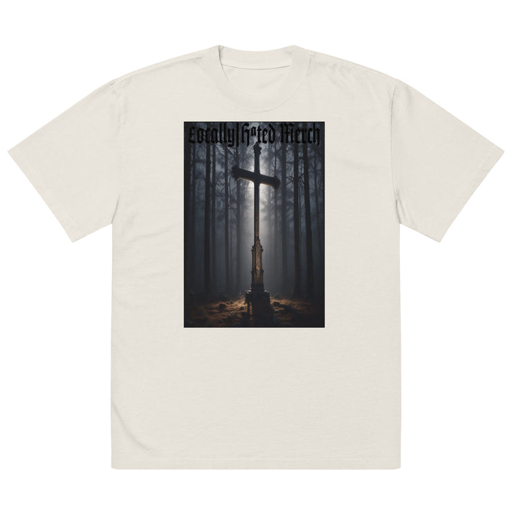 Locally Hated Merch - Cross - Oversized faded t-shirt 