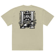 Locally Hated Merch - Gangster Tommy Gun No Background - Oversized faded t-shirt #1