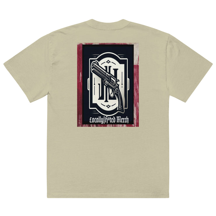 Locally Hated Merch - Main Logo - Oversized faded t-shirt 