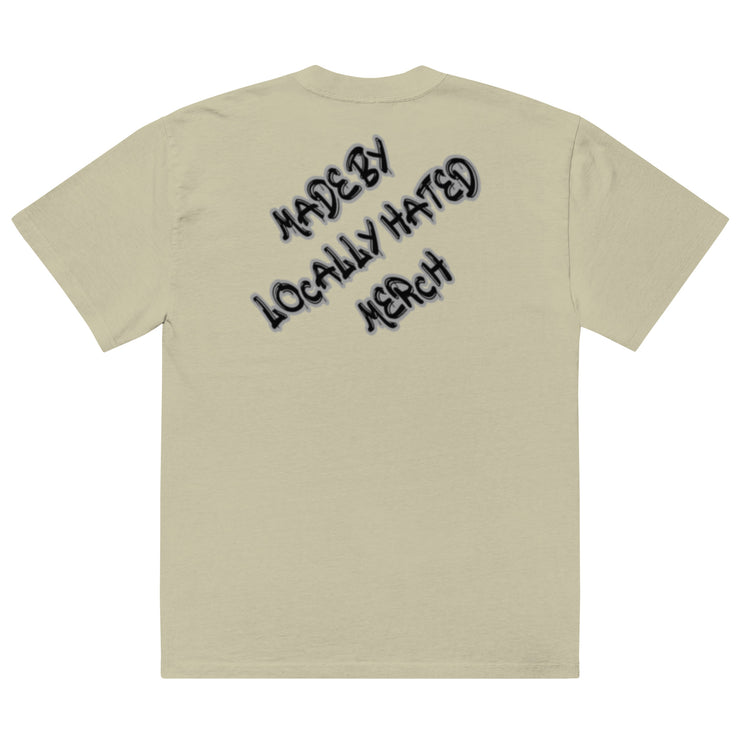 Locally Hated Merch - Crooked Logo - Oversized faded t-shirt 