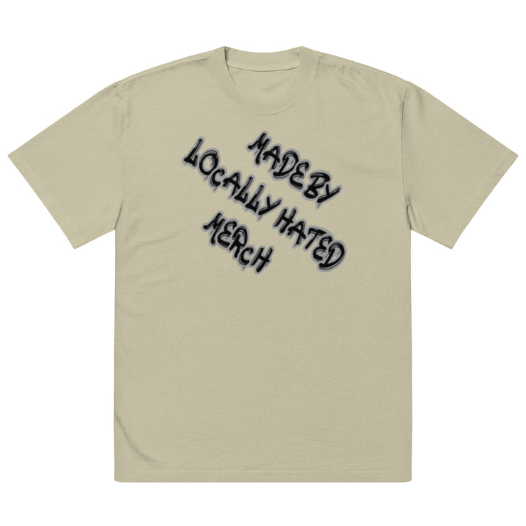 Locally Hated Merch - Crooked Logo - Oversized faded t-shirt 