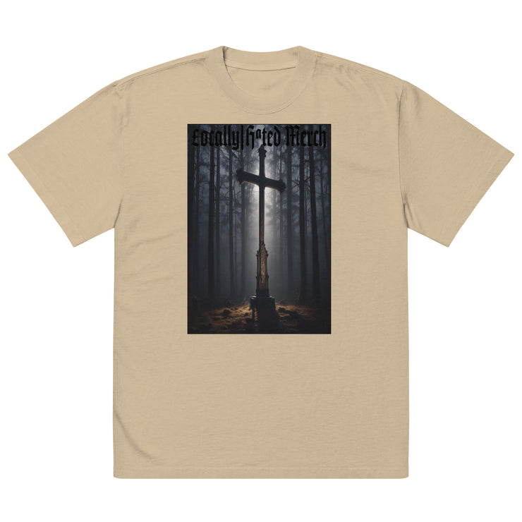 Locally Hated Merch - Cross - Oversized faded t-shirt 