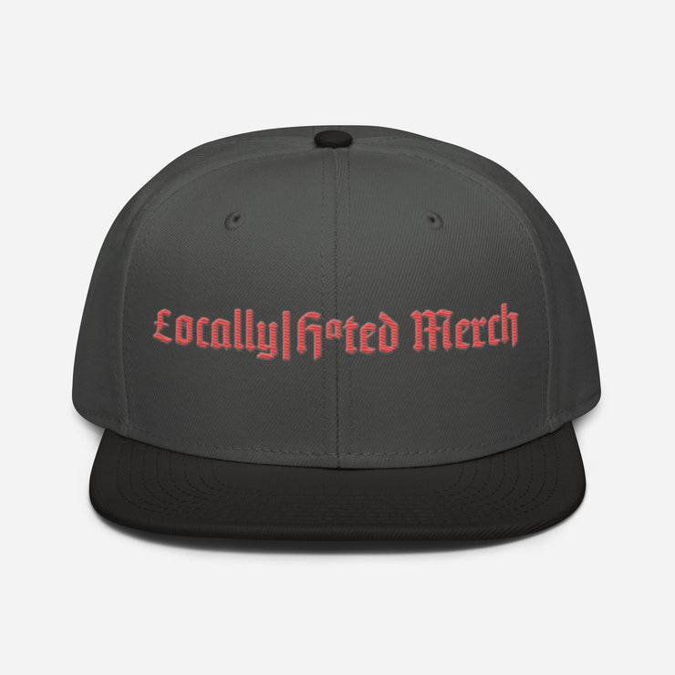 Locally Hated Merch - Red Logo - Snapback Hat 