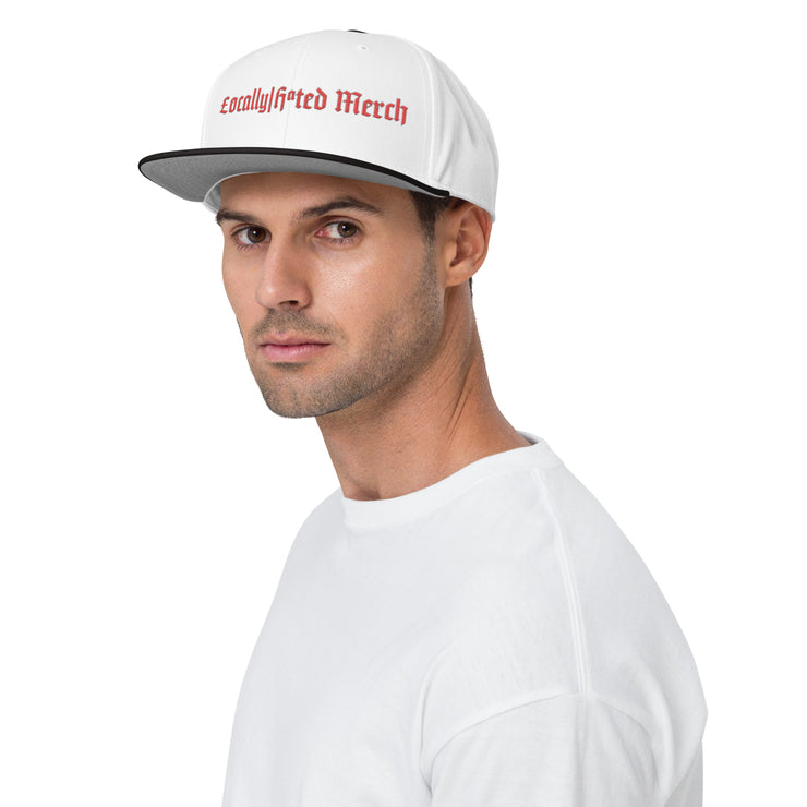 Locally Hated Merch - Red Logo - Snapback Hat 