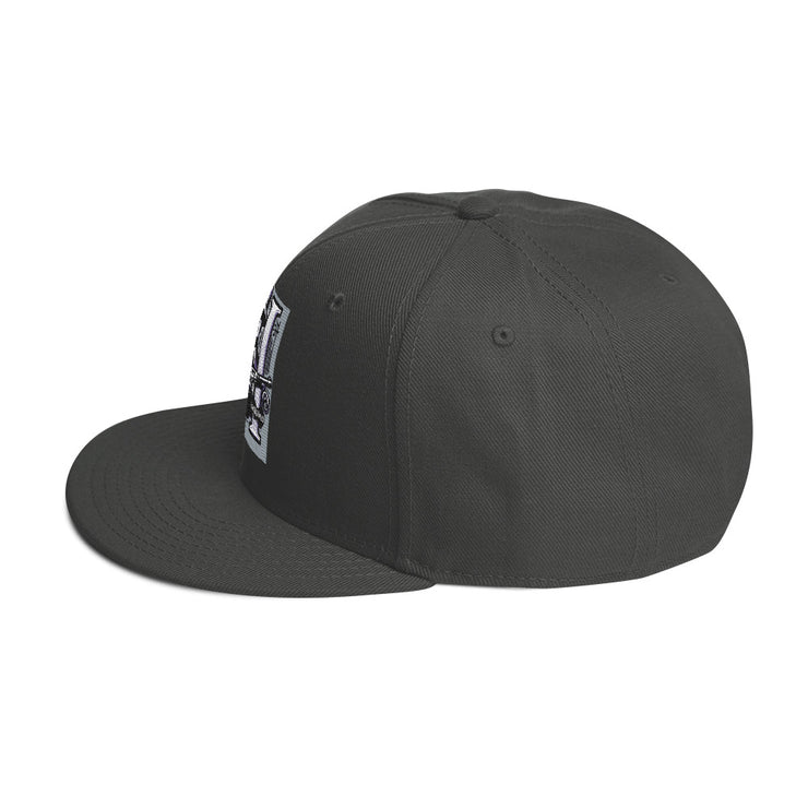 Locally Hated Merch - Purple Tommy Gun Logo - Snapback Hat 