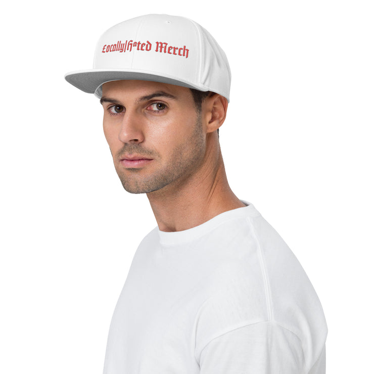 Locally Hated Merch - Red Logo - Snapback Hat 