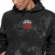 Locally Hated Merch - Locally Hated Red- Unisex Champion tie-dye hoodie #1