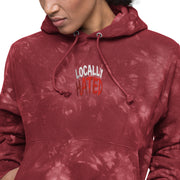 Locally Hated Merch - Locally Hated Red- Unisex Champion tie-dye hoodie #1