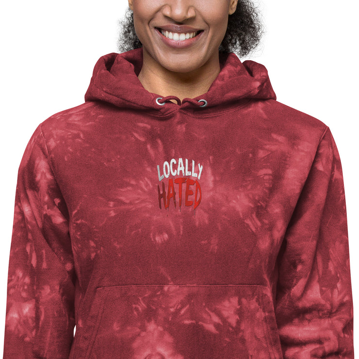 Locally Hated Merch - Locally Hated Red- Unisex Champion tie-dye hoodie 