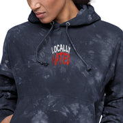 Locally Hated Merch - Locally Hated Red- Unisex Champion tie-dye hoodie #1