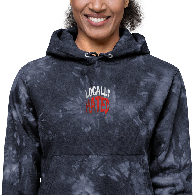 Locally Hated Merch - Locally Hated Red- Unisex Champion tie-dye hoodie 