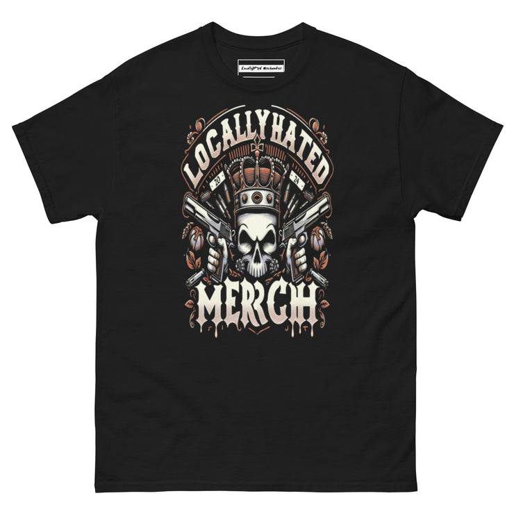 Locally Hated Merch - 2 Gun Skull Orange - Unisex classic tee 