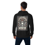 Locally Hated Merch - 2 Gun Skull Orange - Unisex eco raglan hoodie