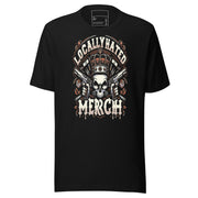 Locally Hated Merch - 2 Gun Skull Orange - Unisex staple eco t-shirt #1