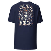 Locally Hated Merch - 2 Gun Skull Orange - Unisex staple eco t-shirt #1