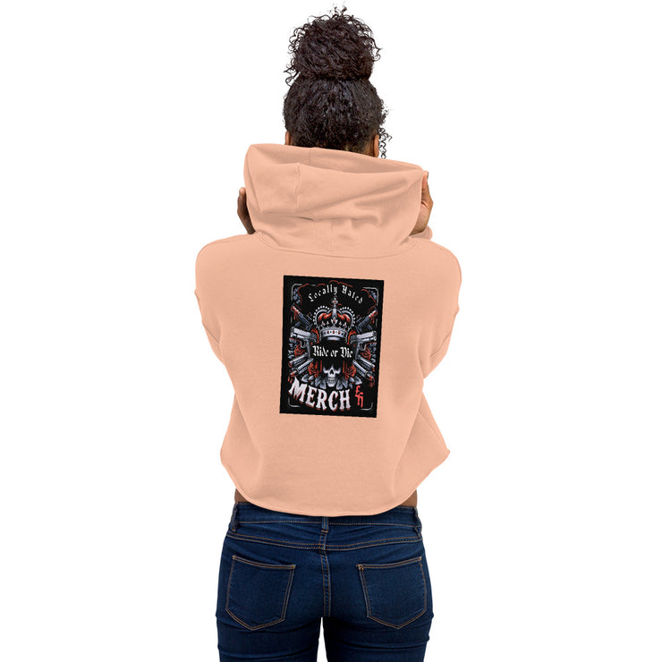 Locally Hated Merch - Red 2 Gun Ride or Die - Crop Hoodie 